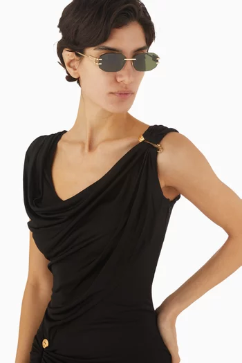 Irregular Sunglasses in Metal