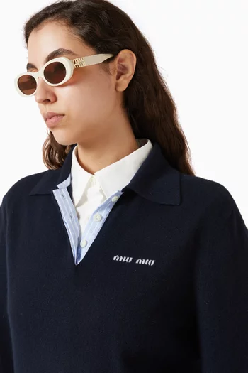 Oval Sunglasses in Acetate