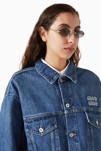 Oval Sunglasses in Metal