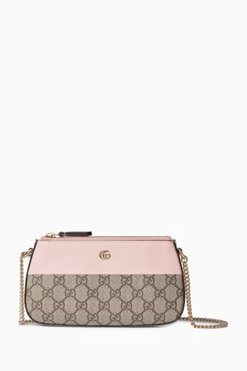 Mini Marmont Bi-colour Bag in GG Canvas