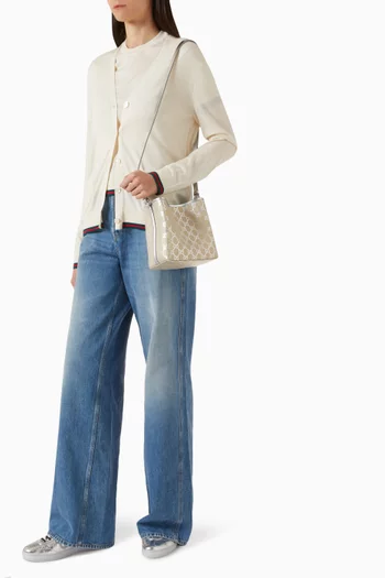 حقيبة باكيت صغيرة بشعار حرفي GG