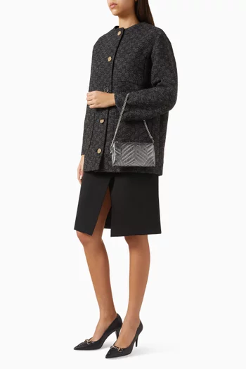 Small GG Marmont Shoulder Bag in Lamé Leather