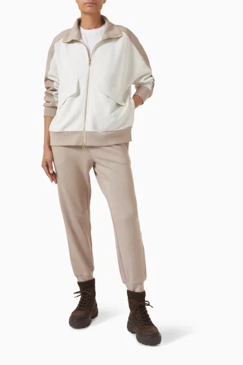 Garcia Two-tone Zip Sweatshirt in DoubleSoft®