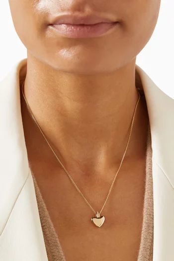 قلادة قصيرة بحلية قلب منفوخ نحاس مطلي