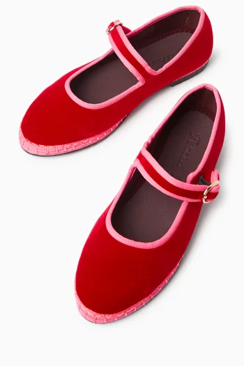 حذاء ماري جين اوريلي مخمل