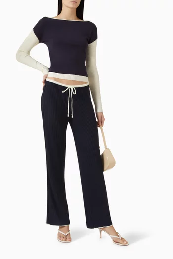 Vail Off-shoulder Knit Shirt