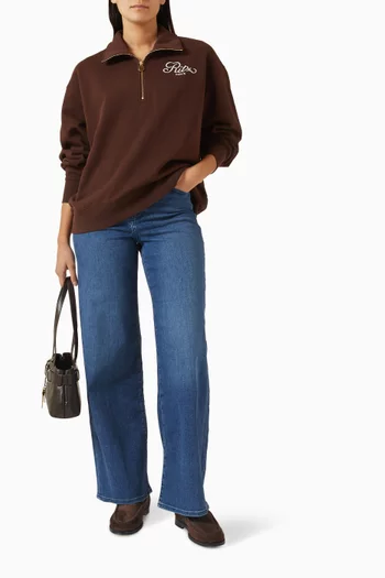 x Ritz Half-zip Polo in Cotton