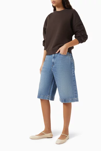 Wide-leg Jorts in Denim