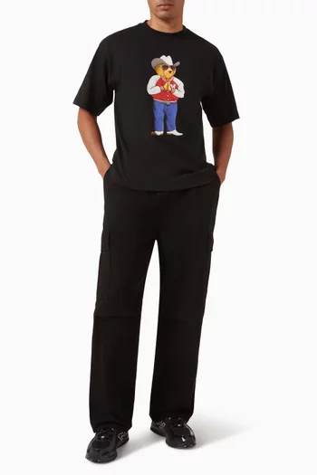 Hee Haw Bear-print T-shirt in Cotton