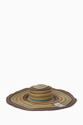 Dusk Wide-brim Hat in Raffia