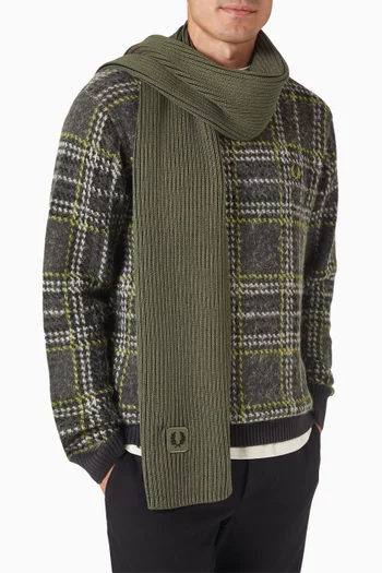 Ribbed Scarf in Cotton