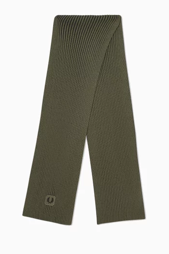 Ribbed Scarf in Cotton