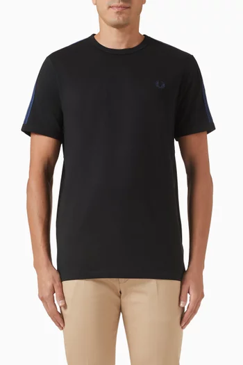 تي شيرت رينجر بشريط من نسيج شبكي قطن