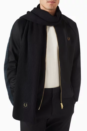 Ribbed Scarf in Cotton