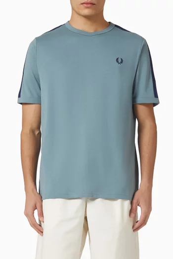 Mesh Taped Ringer T-shirt in Cotton