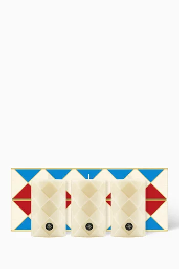 مجموعة شموع عمودية بأحجام صغيرة، 3 قطع