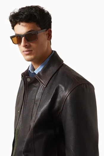 نظارة شمسية اوفست بإطار حرف D وشعار الماركة