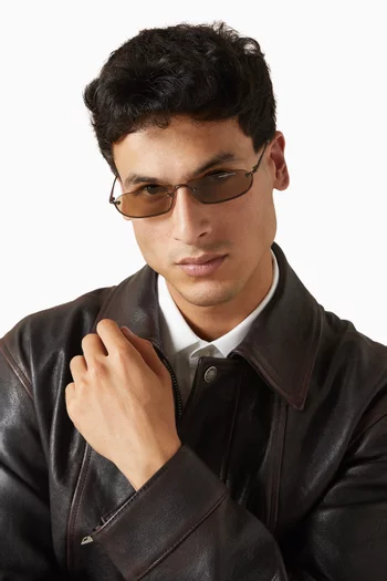 Club Cult Irregular Sunglasses in Metal