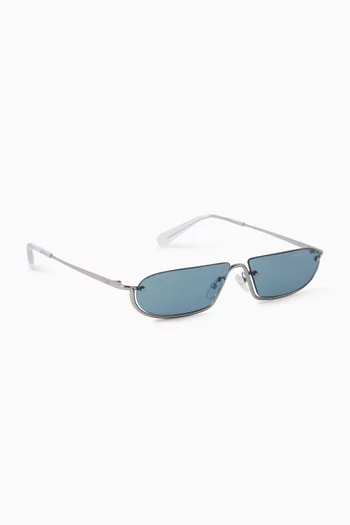 Club Cult Irregular Sunglasses in Metal