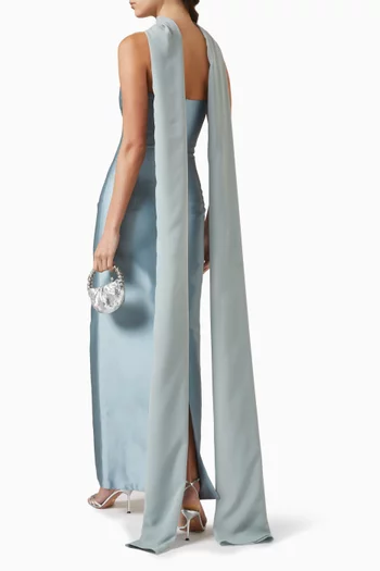 Andrea Scarf Dress in Taffeta Silk