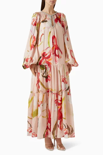 فستان بروسكروفت مزين بتطريزات مزيج لايوسيل