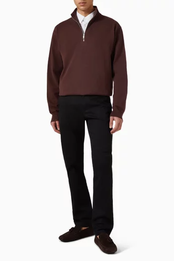 Quarter-zip Sweater in Compact Pima Cotton