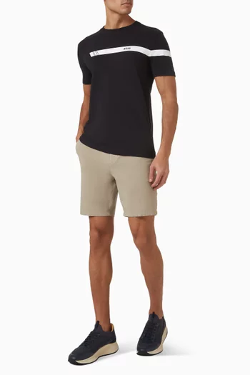 Logo-print T-shirt in Stretch Cotton-jersey