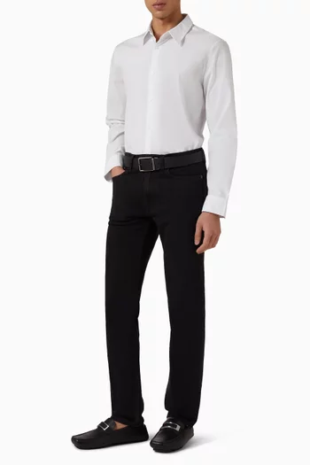 قميص بقصة ضيقة قطن