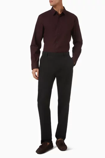 قميص بشعار الماركة بنفس اللون قطن