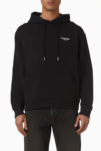 Logo Hoodie in Cotton Terry