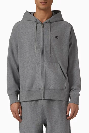 Relaxed Zip Hoodie in Terry