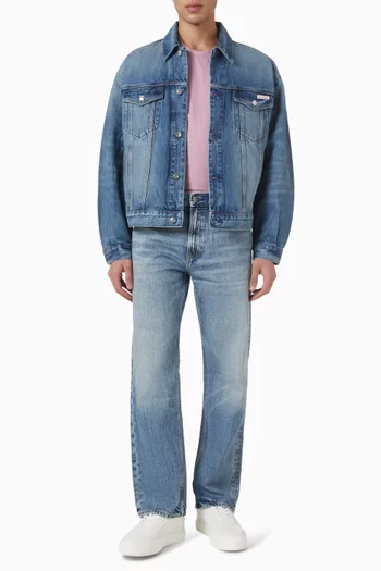 تي شيرت كلاسيكي بشعار الماركة قطن جيرسيه