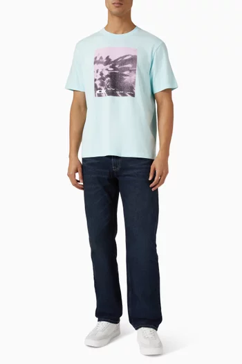 تي شيرت بطبعة قطن