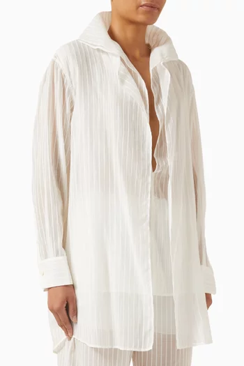 Nan Stripe Oversized Shirt