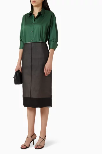 Doona Oversized Shirt in Stretch-cotton