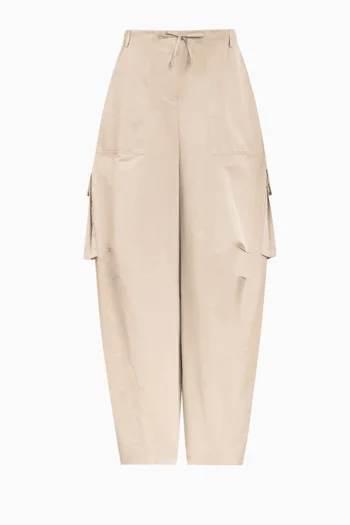 بنطال كارغو مزيج حرير