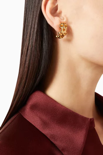 1980s Demi Clip-on Hoop Earrings