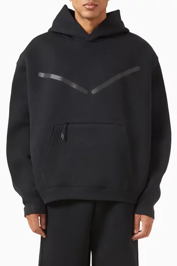 كنزة بغطاء رأس بإضافات عاكسة للضوء صوف معالج