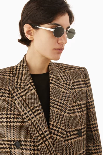 Oval Sunglasses in Metal