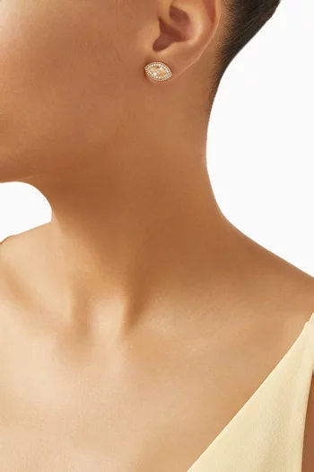 Ra Eye Diamond Stud Earrings in 18kt Rose Gold