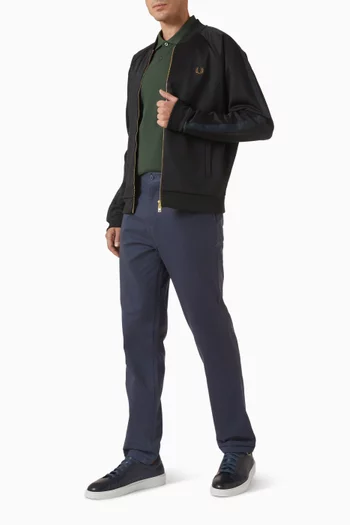 جاكيت رياضي بشريط بنقشة مربعات ترتان بلاك ووتش مزيج قطن