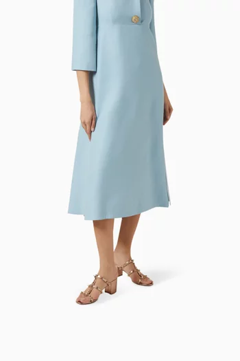 Rockstud 60 Slide Sandals in Laminated Nappa