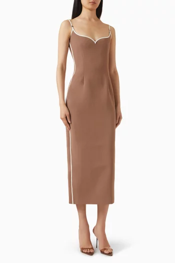 Heart Pebble Dress in Bonded Fabric