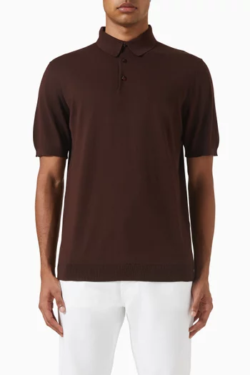 تي شيرت بولو منسوج من القطن