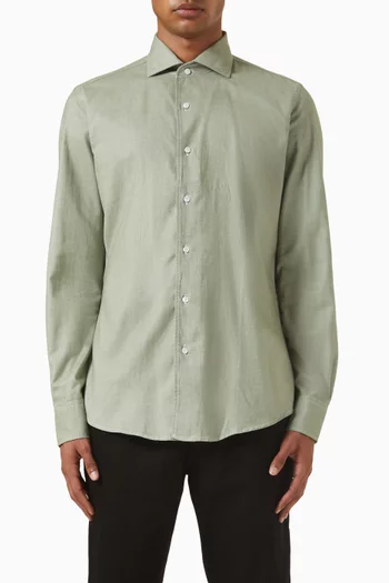 Buttoned Shirt in Brushed-cotton