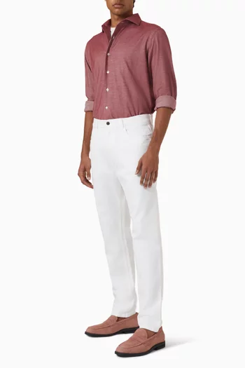 Buttoned Shirt in Brushed-cotton