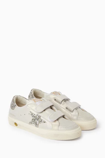 May School Sneakers in Glitter Leather