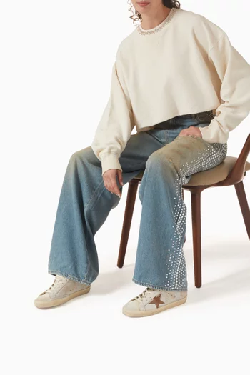 سنيكرز سوبر ستار بنقشة جلد الفهد جلد