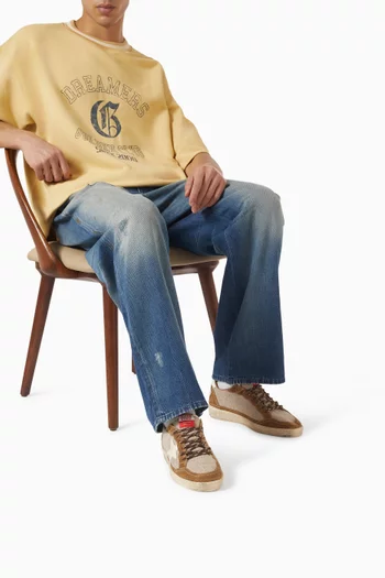 Ball Star Sneakers in Wool & Leather