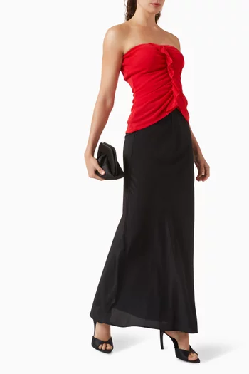 Minimal Ruffle Tube Top